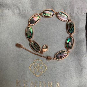 Kendra Scott Rose gold and abalone bracelet